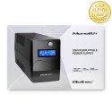 Qoltec Zasilacz awaryjny UPS Line Interactive | Monolith | 650VA | 360W | LCD | USB | RJ45