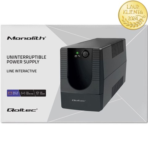 Qoltec Zasilacz awaryjny UPS Line Interactive | Monolith | 650VA | 360W