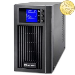 Qoltec Zasilacz awaryjny UPS On-line | Pure Sine Wave | 2kVA | 1.6kW | LCD | USB