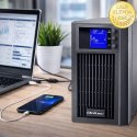 Qoltec Zasilacz awaryjny UPS On-line | Pure Sine Wave | 2kVA | 1.6kW | LCD | USB