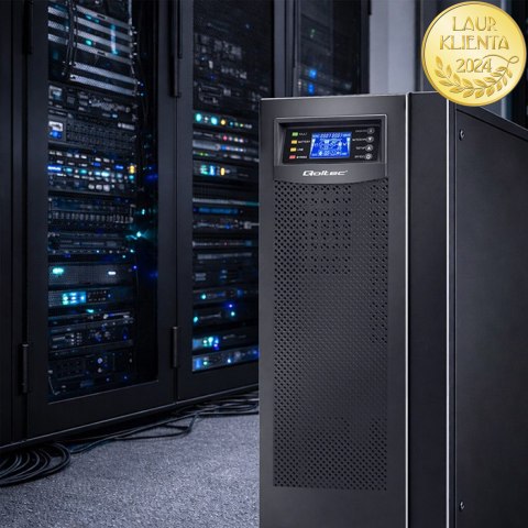 Qoltec Zasilacz awaryjny UPS On-line | Pure Sine Wave | 6kVA | 4.8kW | LCD | USB