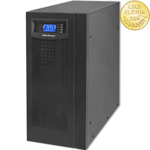 Qoltec Zasilacz awaryjny UPS On-line | Pure Sine Wave | 6kVA | 4.8kW | LCD | USB