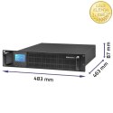 Qoltec Zasilacz awaryjny UPS RACK | 1kVA | 800W | LCD