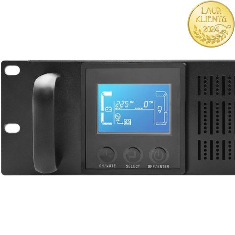 Qoltec Zasilacz awaryjny UPS RACK | 1kVA | 800W | LCD