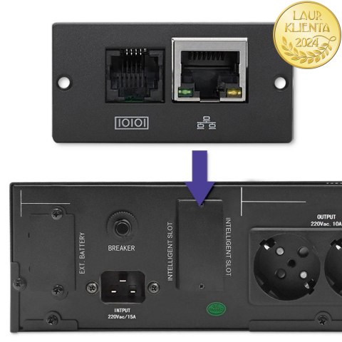 Qoltec Zasilacz awaryjny UPS RACK | 2kVA | 1600W | LCD