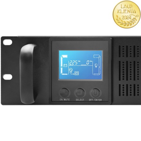 Qoltec Zasilacz awaryjny UPS RACK | 2kVA | 1600W | LCD