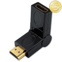 Qoltec Adapter HDMI A męski | HDMI A żeński | kątowy | obrotowy