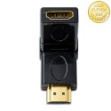 Qoltec Adapter HDMI A męski | HDMI A żeński | kątowy | obrotowy