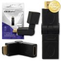 Qoltec Adapter HDMI A męski | HDMI A żeński | kątowy | obrotowy
