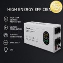 Qoltec Automatyczny Stabilizator napięcia AVR 2000VA | 1200W | Compact | Toroidalny transformator