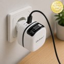 Qoltec Ładowarka sieciowa GaN Super Fast 65W | USB-C PD PPS | 5-20V | 3-3.25A | Laptop | MacBook | Smartfon | wysuwany kabel