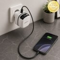 Qoltec Ładowarka sieciowa GaN Super Fast 65W | USB-C PD PPS | 5-20V | 3-3.25A | Laptop | MacBook | Smartfon | wysuwany kabel