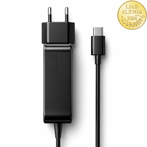Qoltec Ładowarka sieciowa GaN Super Fast 65W | USB-C PD PPS | 5-21V | 3-3.25A | Laptop | MacBook | Smartfon | kabel 1.8m