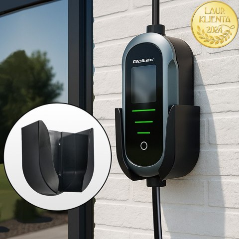 Qoltec Mobilna ładowarka do samochodu elektrycznego EV i hybryd z regulacją 2w1 Typ2 | 11kW | 400V | CEE 16A | Wi-fi | TUYA | SM