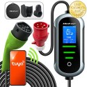 Qoltec Mobilna ładowarka do samochodu elektrycznego EV i hybryd z regulacją 2w1 Typ2 | 7kW | 230V | CEE 32A | Wi-fi | TUYA | SMA