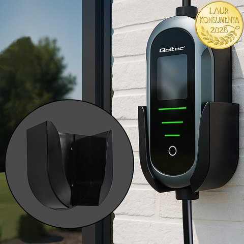 Qoltec Mobilna ładowarka do samochodu elektrycznego EV i hybryd z regulacją 2w1 Typ2 | 7kW | 230V | CEE 32A | Wi-fi | TUYA | SMA