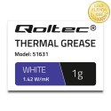 Qoltec Pasta termoprzewodząca 1.42 W/m-K | 1g | Biała