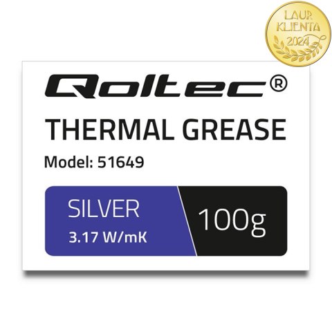 Qoltec Pasta termoprzewodząca 3.17 W/m-K | 100g | Srebrna