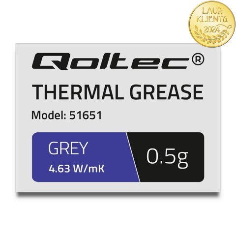 Qoltec Pasta termoprzewodząca 4.63 W/m-K | 0.5g | Szara