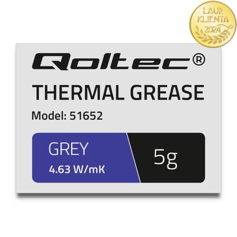 Qoltec Pasta termoprzewodząca 4.63 W/m-K | 5g | Szara