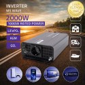 Qoltec Przetwornica napięcia MS Wave | 12V na 230V | 1000/2000W | USB | Kompatybilna z LiFePO4 GEL AGM