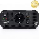 Qoltec Przetwornica napięcia MS Wave | 12V na 230V | 1000/2000W | USB | Kompatybilna z LiFePO4 GEL AGM