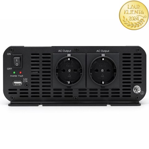 Qoltec Przetwornica napięcia MS Wave | 12V na 230V | 1500/3000W | USB | Kompatybilna z LiFePO4 GEL AGM