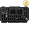 Qoltec Przetwornica napięcia MS Wave | 12V na 230V | 3000/6000W | USB | Kompatybilna z LiFePO4 GEL AGM