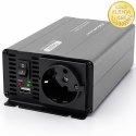 Qoltec Przetwornica napięcia MS Wave | 12V na 230V | 500/1000W | USB | Kompatybilna z LiFePO4 GEL AGM