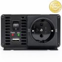 Qoltec Przetwornica napięcia MS Wave | 12V na 230V | 500/1000W | USB | Kompatybilna z LiFePO4 GEL AGM