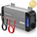 Qoltec Przetwornica napięcia Pure Sine Wave | 12V na 230V | 1000/2000W | LCD | USB | USB-C | Kompatybilna z LiFePO4 GEL AGM