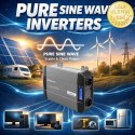 Qoltec Przetwornica napięcia Pure Sine Wave | 12V na 230V | 2000/4000W | LCD | USB | USB-C | Kompatybilna z LiFePO4 GEL AGM