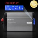 Qoltec Przetwornica napięcia Pure Sine Wave | 12V na 230V | 2500/5000W | LCD | USB | USB-C | Kompatybilna z LiFePO4 GEL AGM