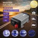Qoltec Przetwornica napięcia Pure Sine Wave | 12V na 230V | 500/1000W | LCD | USB | USB-C | Kompatibilność z LiFePo4 GEL AGM