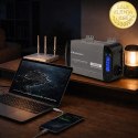 Qoltec Przetwornica napięcia Pure Sine Wave | 12V na 230V | 500/1000W | LCD | USB | USB-C | Kompatibilność z LiFePo4 GEL AGM