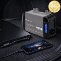 Qoltec Przetwornica napięcia Pure Sine Wave | 12V na 230V | 500/1000W | LCD | USB | USB-C | Kompatibilność z LiFePo4 GEL AGM
