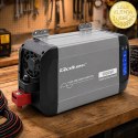 Qoltec Przetwornica napięcia Pure Sine Wave | 12V na 230V | 500/1000W | LCD | USB | USB-C | Kompatibilność z LiFePo4 GEL AGM