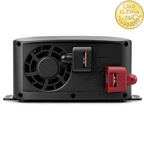 Qoltec Przetwornica napięcia Pure Sine Wave | 12V na 230V | 500/1000W | LCD | USB | USB-C | Kompatibilność z LiFePo4 GEL AGM