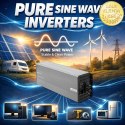 Qoltec Przetwornica napięcia Pure Sine Wave | 24V na 230V | 5000/10000W | LCD | USB | Kompatybilna z LiFePO4 GEL AGM