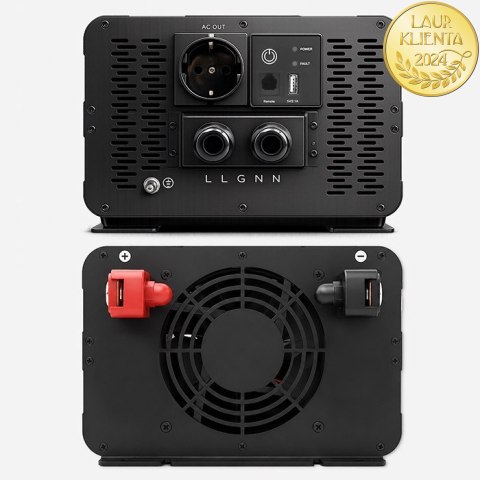 Qoltec Przetwornica napięcia Pure Sine Wave | 24V na 230V | 5000/10000W | LCD | USB | Kompatybilna z LiFePO4 GEL AGM