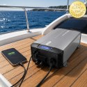 Qoltec Przetwornica napięcia Pure Sine Wave | 12V na 230V | 3000/6000W | UPS BYPASS | LCD | USB | USB-C | Kompatybilna z LiFePO4