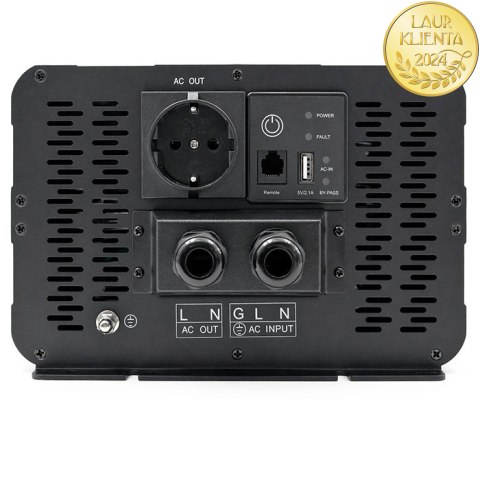 Qoltec Przetwornica napięcia Pure Sine Wave z UPS | 12V na 230V | 4000/8000W | USB | Kompatybilna z LiFePO4 GEL AGM