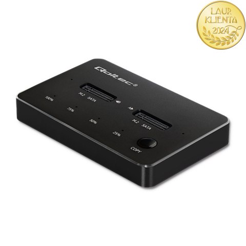 Qoltec Stacja dokująca dysków 2x SSD M.2 SATA | NGFF | USB typ C