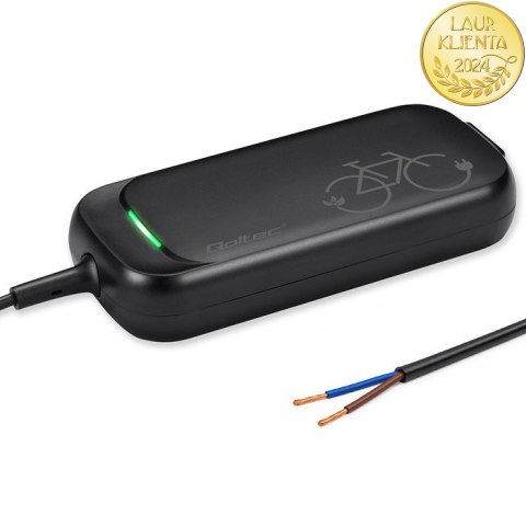 Qoltec Szybka Ładowarka do roweru hulajnogi skutera elektrycznego 36V | 42V | 2A | przewód otwarty bez wtyczki | wodoodporna +ka