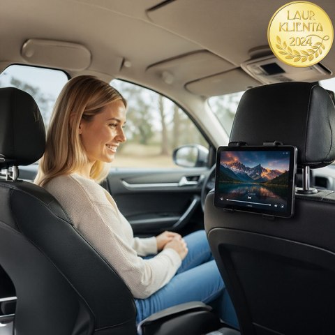 Qoltec Regulowany uchwyt samochodowy na zagłówek 7-10.1" | 125mm - 195mm | tablet