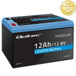 Qoltec Akumulator LiFePO4 Litowo-Żelazowo-Fosforanowy | 12.8V | 12Ah | 153.6Wh | BMS