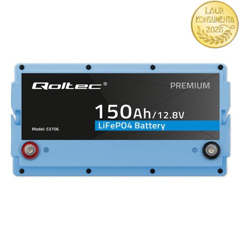 Qoltec Akumulator LiFePO4 Litowo-Żelazowo-Fosforanowy | 12.8V | 150Ah | 1920Wh| BMS