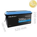Qoltec Akumulator LiFePO4 Litowo-Żelazowo-Fosforanowy | 12.8V | 200Ah | 2560Wh | BMS