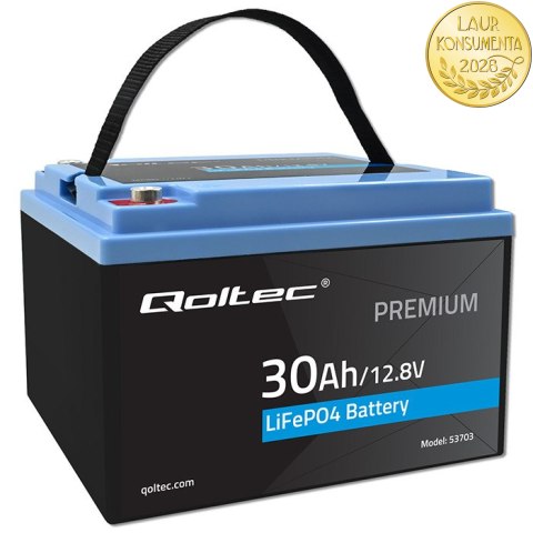 Qoltec Akumulator LiFePO4 Litowo-Żelazowo-Fosforanowy | 12.8V | 30Ah | 384Wh | BMS