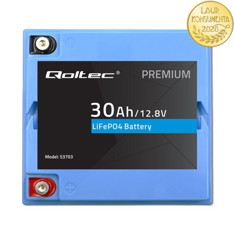 Qoltec Akumulator LiFePO4 Litowo-Żelazowo-Fosforanowy | 12.8V | 30Ah | 384Wh | BMS